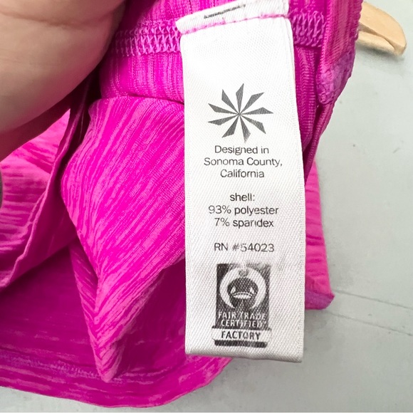 Athleta High Neck Shadow Stripe Chi Tank In Purple/Pink Size XXS 422982 - Picture 7 of 8